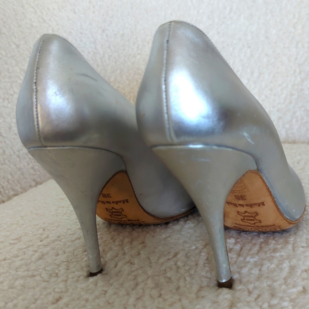 Dolce & Gabbana Silver Metallic Women's Heels - Picture 7 of 11